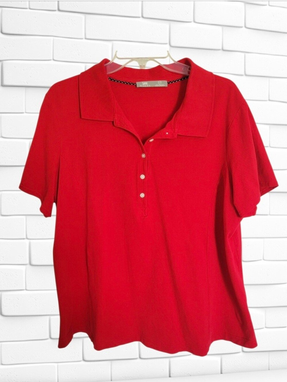 Lee Tapered Red Women's Polo Top